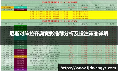 尼斯对阵拉齐奥竞彩推荐分析及投注策略详解